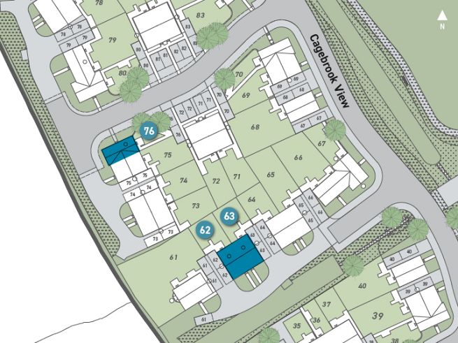 Site plan 2 bedroom houses - artist's impression subject to change